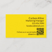 モダンクリエイティブはっきりしたQRコード名刺 名刺 (裏面)