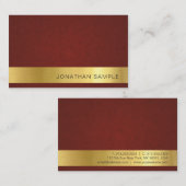 モダンクリエイティブエレガント金ゴールドルックソフトシルクラックスルクセ 名刺 (正面/裏面)