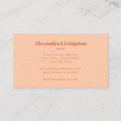 モダンクリエイティブオレンジボタニカルプロフェッショナル 名刺 (裏面)