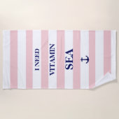 モダンクリエイティブストライプの ビーチタオル (正面)