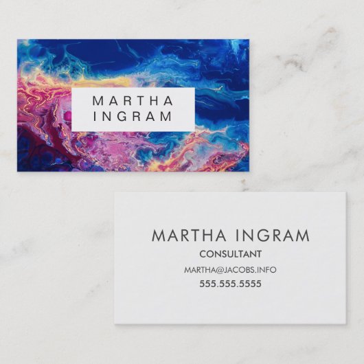 モダンクリエイティブデザイン抽象芸術銀河系 名刺 (正面/裏面)