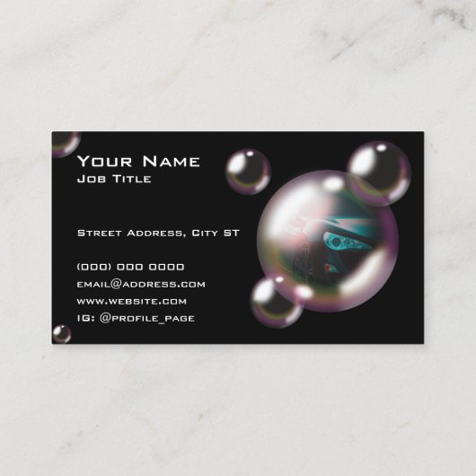 モダンクリエイティブバブル車の名刺 名刺 (裏面)