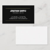 モダンクリエイティブプお洒落ラン白黒トレンディー 名刺 (正面/裏面)