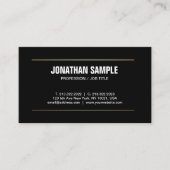 モダンクリエイティブプお洒落ラン白黒トレンディー 名刺 (正面)