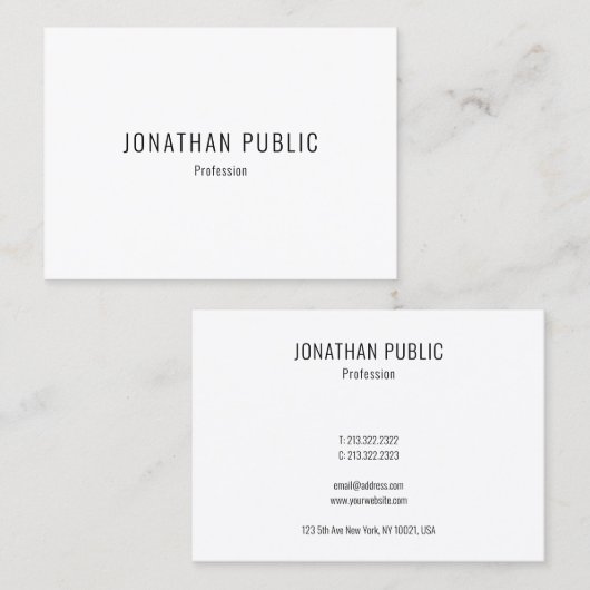 モダンクリエイティブミニマルテンプレートシンプルデザイン 名刺 (正面/裏面)