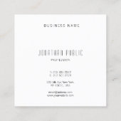 モダンクリエイティブミニマルテンプレートプロフェッショナルシック スクエア名刺 (裏面)