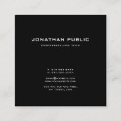 モダンクリエイティブミニマルデザイントレンディープレーン スクエア名刺 (正面)
