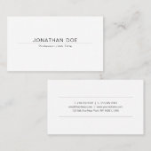 モダンクリエイティブミニマルデザイントレンディープレーン 名刺 (正面/裏面)