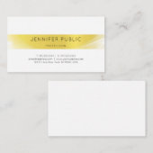 モダンクリエイティブミニマルデザイン金ゴールド 名刺 (正面/裏面)