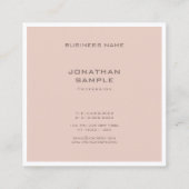 モダンクリエイティブミニマルプロフェッショナルデザイン スクエア名刺 (裏面)