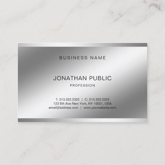 モダンクリエイティブライトおよびシャドウプロフェッショナルトップ 名刺 (裏面)