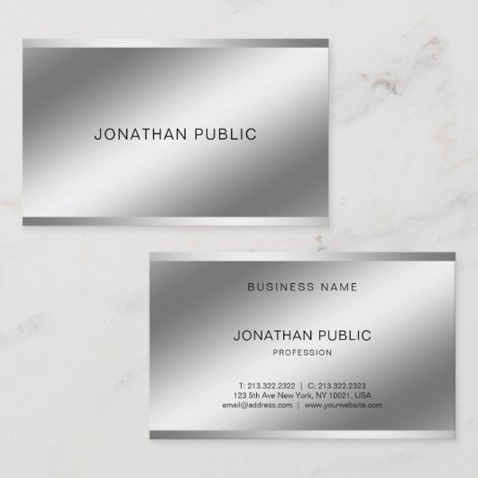 モダンクリエイティブライトおよびシャドウプロフェッショナルトップ 名刺 (正面/裏面)