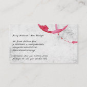 モダンクリエイティブワイングラスのロゴ 名刺 (裏面)