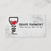 モダンクリエイティブワイングラスのロゴ 名刺 (正面)