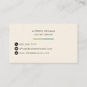 モダンクリエイティブ幾何ユニーク形状 名刺 (裏面)