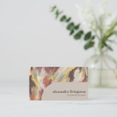 モダンクリエイティブ抽象芸術自然ブラウンプロフェッショナル 名刺 (スタンド正面)