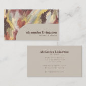 モダンクリエイティブ抽象芸術自然ブラウンプロフェッショナル 名刺 (正面/裏面)