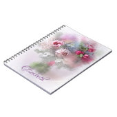 モダンクリエイティブ油絵花エレガント ノートブック (左側)