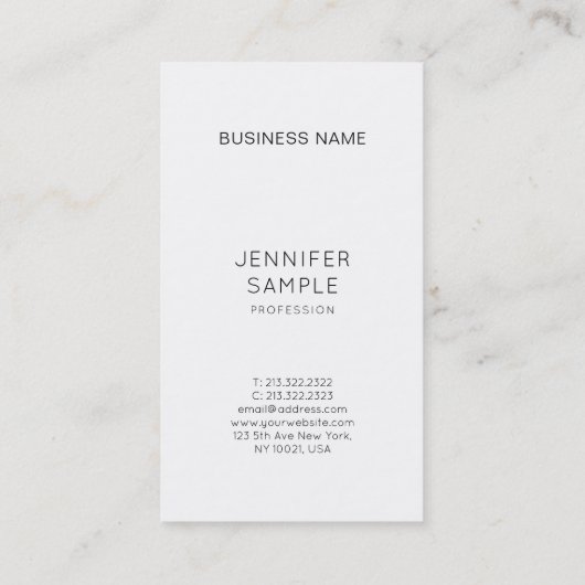 モダンクリエイティブ金ゴールドデザインプロフェッショナルプレーン 名刺 (裏面)