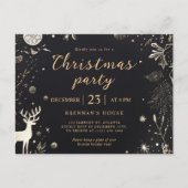 モダンクリスエレガントスパーティーフェスティバル ポストカード (正面)