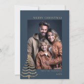 モダンクリススタイリッシュスミニマル写真家族 シーズンカード (正面)