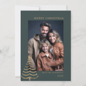 モダンクリススタイリッシュスミニマル写真家族 シーズンカード (正面)