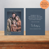 モダンクリススタイリッシュスミニマル写真家族 シーズンカード