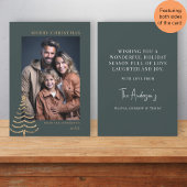 モダンクリススタイリッシュスミニマル写真家族 シーズンカード