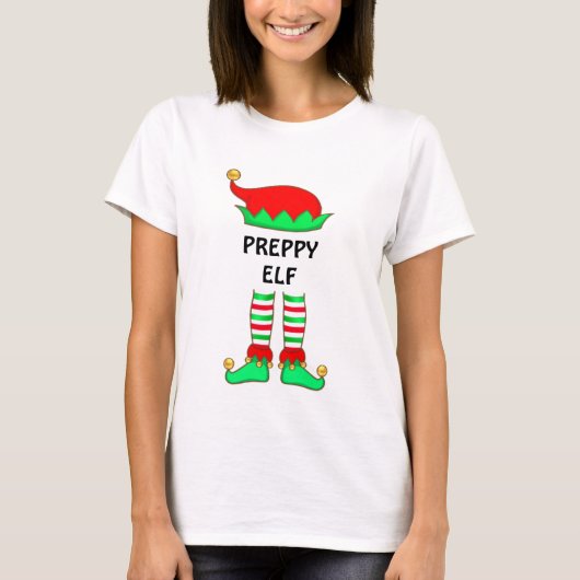 モダンクリスマスおしゃれエルフTシャツ Tシャツ (正面)