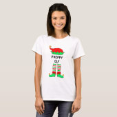 モダンクリスマスおしゃれエルフTシャツ Tシャツ (正面フル)