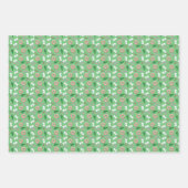 モダンクリスマスと木のパターン ラッピングペーパーシート (正面3)