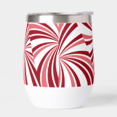 モダンクリスマスのお菓子の赤ホワイトウォーターボトル (左面)