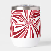 モダンクリスマスのお菓子の赤ホワイトウォーターボトル (正面)