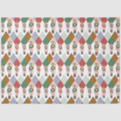 モダンクリスマスのくるみ割りアーガイルダイヤモンドパターン 薄葉紙 (正面)