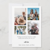 モダンクリスマスのアーチファミリーフォトホリデー 招待状 (裏面)