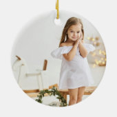 モダンクリスマスのスノーフレークモノグラム4枚の写真 セラミックオーナメント (裏面)