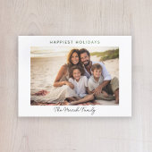 モダンクリスマスのドット白縁ど写真の幸せ シーズンカード