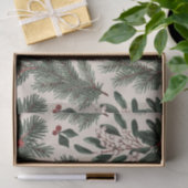 モダンクリスマスのホリー離れベリー 薄葉紙 (ギフト)