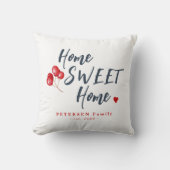 モダンクリスマスのホームスイートホーム家族の写真 クッション (正面)