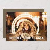 モダンクリスマスの写真 シーズンカード (正面/裏面)