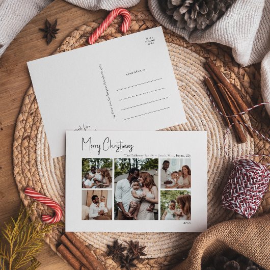 モダンクリスマスの台本5枚 シーズンポストカード