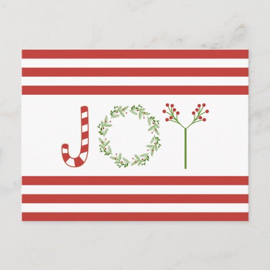 モダンクリスマスの喜び ポストカード (正面)