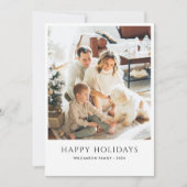 モダンクリスマスの家族エレガント写真 シーズンカード (正面)