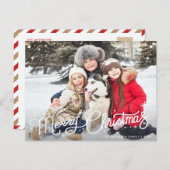 モダンクリスマスの挨拶 ポストカード (正面/裏面)