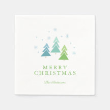 モダンクリスマスの木と雪