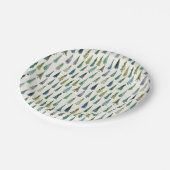 モダンクリスマスの木のパ図解入りの、写真付きのターン ペーパープレート (アングル)