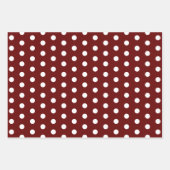 モダンクリスマスの木シンプル々雪の赤 ラッピングペーパーシート (正面2)