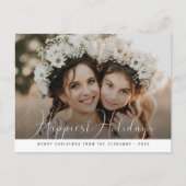 モダンクリスマスの楽しい休暇を書く ポストカード (正面)