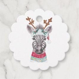 モダンクリスマスの水絵を描色 フェイバータグ