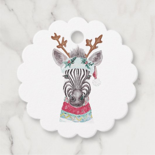 モダンクリスマスの水絵を描色 フェイバータグ (正面)